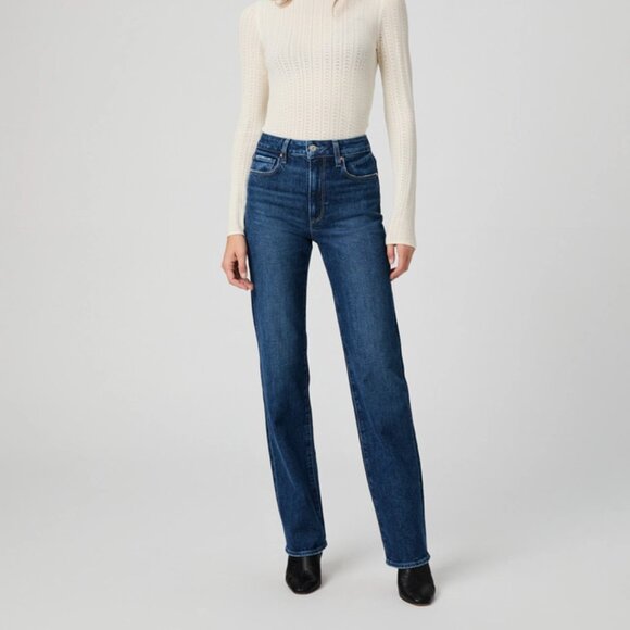 PAIGE Stevie High-Rise Straight-Leg Jeans size 29R (8) - Picture 1 of 10